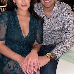 Belle Ella dark teal dress